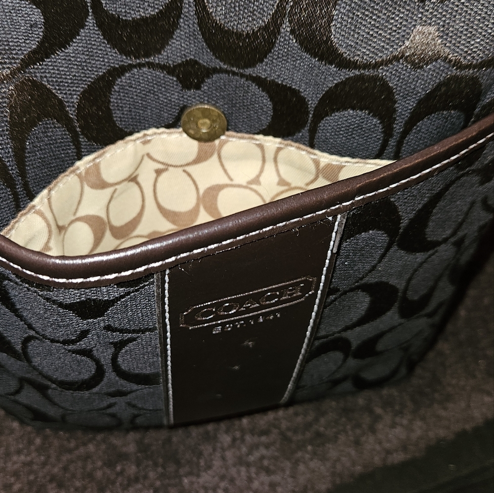 Coach Brown Cross Body Bag, NWOT. Measurements In Pics - Picture 9 of 13